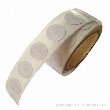 Disc tag, made of paper, PVC and PET